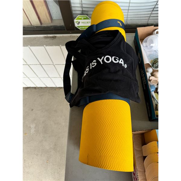 Yoga mat and top