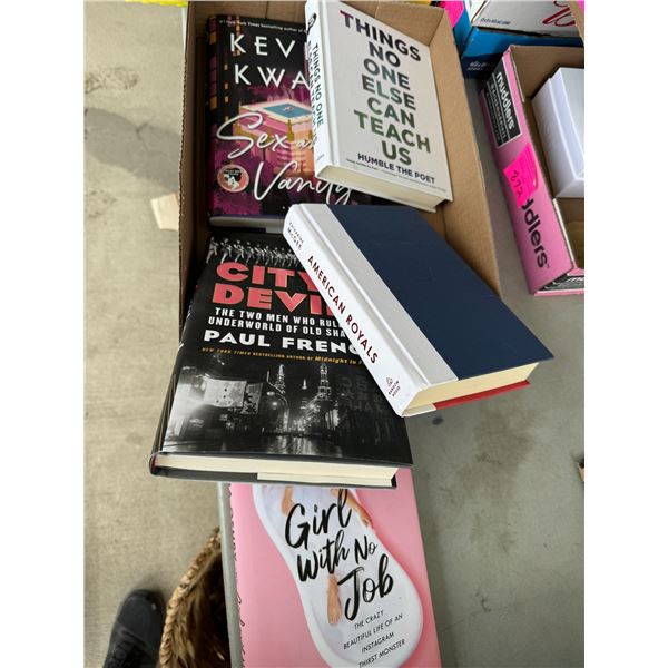 Assorted books hard covered