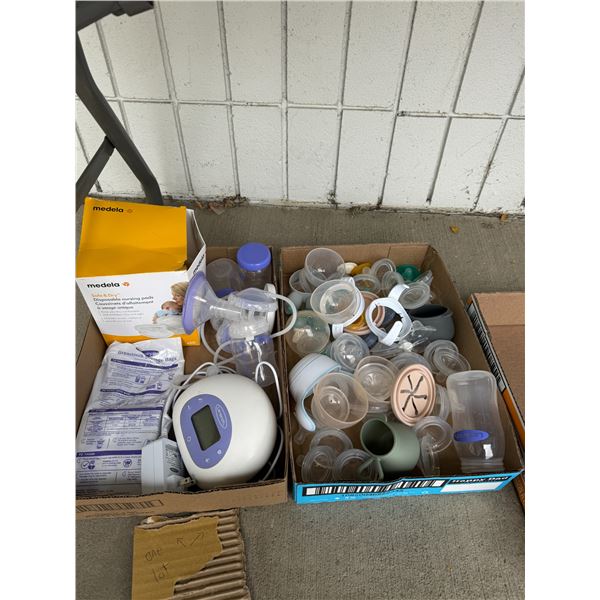 Breast pump, nursing pads, and bottle related items