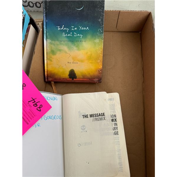 Devotional journal and the message remix books