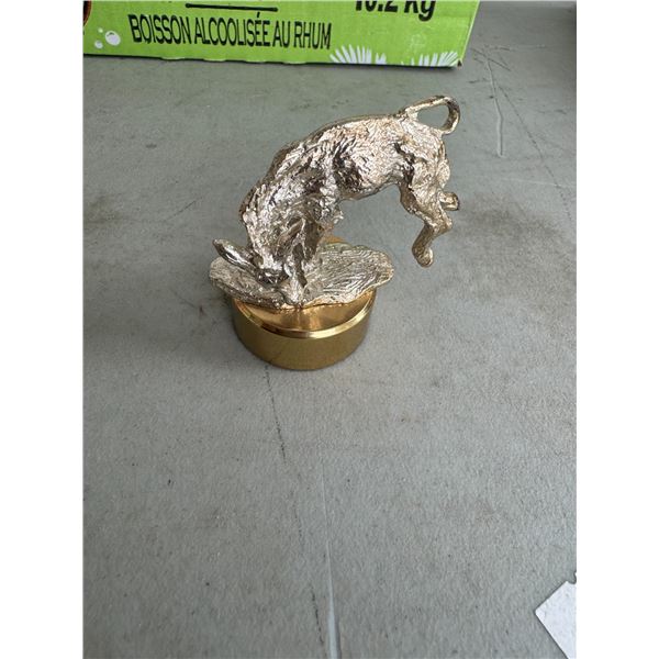 Heavy brass donkey paperweight