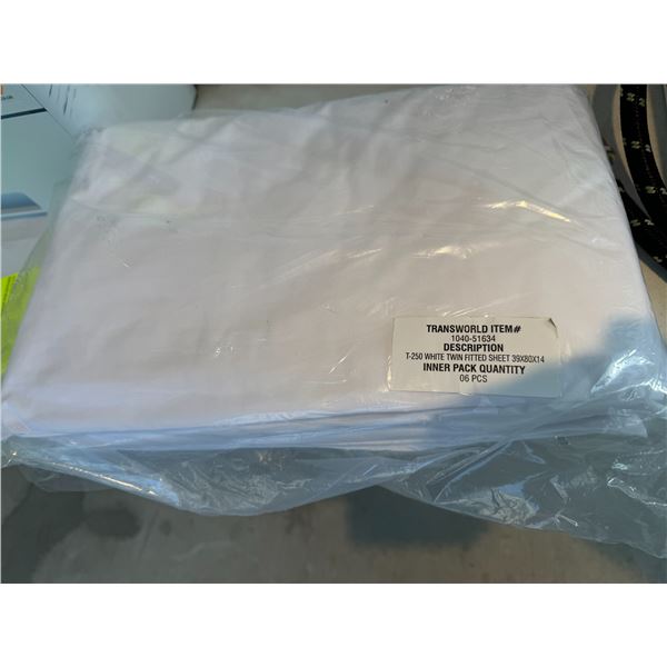 White twin fitted sheet