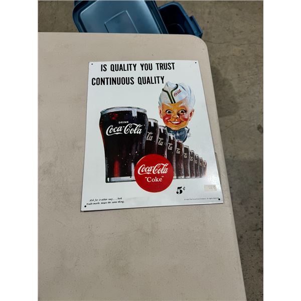 Coca-Cola tin sign