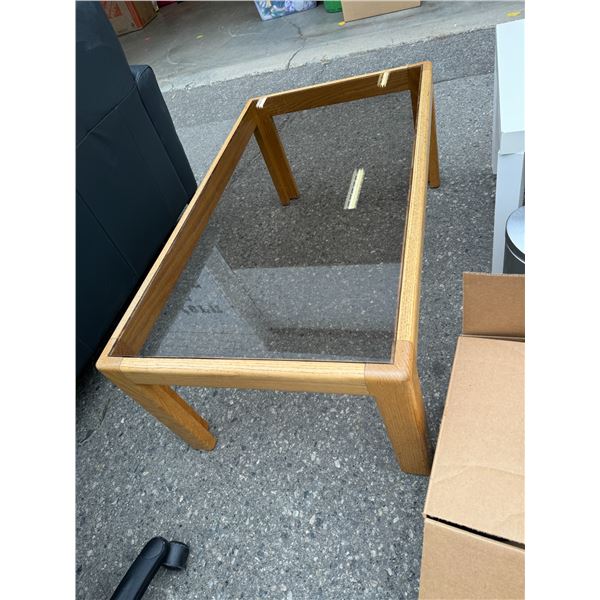 Glass top coffee table