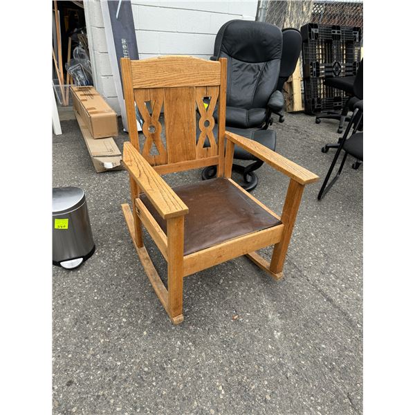 Wooden rocking chair