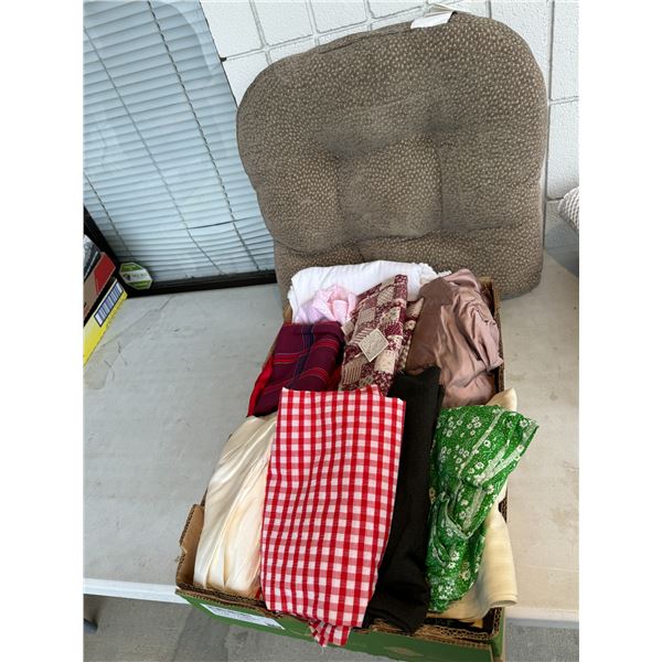 Assorted material and cushion
