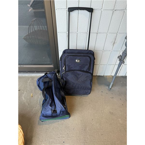 Duffel bag and suitcase