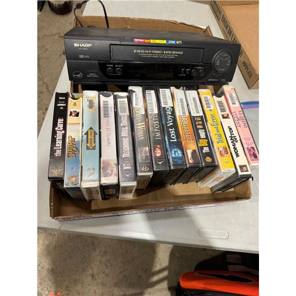 VHS player and VHS tapes