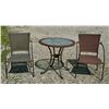 Image 1 : PATIO TABLE AND CHAIRS, ALL-WEATHER WICKER