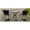Image 5 : PATIO TABLE AND CHAIRS, ALL-WEATHER WICKER