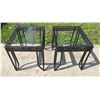 Image 1 : CONTEMPORARY METAL AND GLASS END TABLES