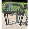 Image 2 : CONTEMPORARY METAL AND GLASS END TABLES