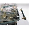 Image 1 : CABINET PULLS, 96 MM, GREEN WITH BRASS FINISH, QTY 28