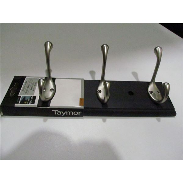 SN. COAT HOOKS ON ESPRESSO BOARD