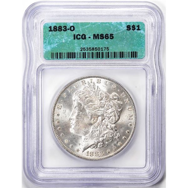 1883-O $1 Morgan Silver Dollar Coin ICG MS65