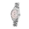 Image 3 : Rolex Ladies Midsize Stainless Steel Cream Arabic Diamond Datejust Wristwatch