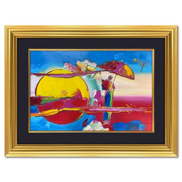 Peter Max "New Moon 2" Original Mixed Media on Paper