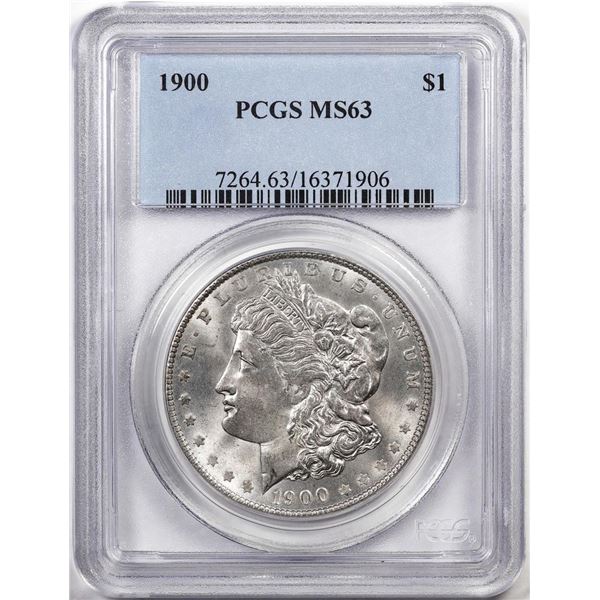 1900 $1 Morgan Silver Dollar Coin PCGS MS63