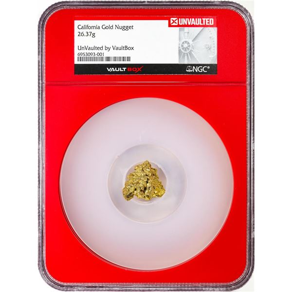 26.37 Gram California Gold Nugget NGC Vaultbox Unvaulted Red Core