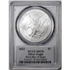 Image 2 : 2023 $1 American Silver Eagle Coin PCGS MS70 First Day of Issue Cleveland Signature