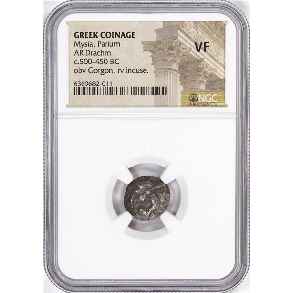 Greek Coinage Mysia, Parium c.500-450 BC AR Drachm Ancient Coin NGC VF