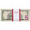 Image 2 : Pack of (100) Consecutive 2021 $5 Federal Reserve Star Notes