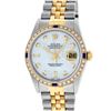 Image 2 : Rolex Mens Two Tone Sapphire and Diamond Datejust Wristwatch