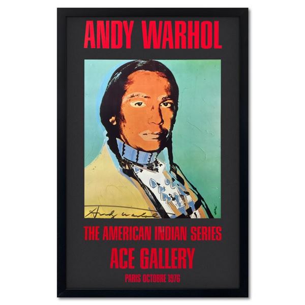 Andy Warhol (1928-1987) "The American Indian Series (Black)" Print Poster on Paper