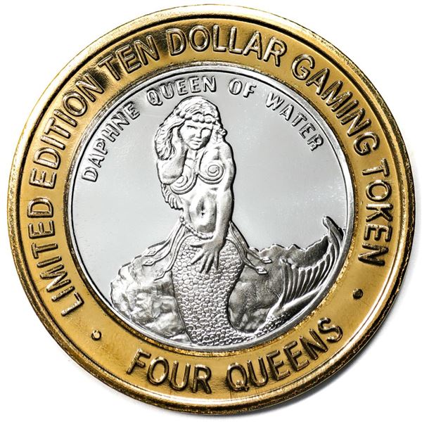 .999 Silver Four Queens Casino Hotel Las Vegas $10 Limited Edition Gaming Token
