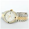Image 3 : Rolex Mens Two Tone Sapphire and Diamond Datejust Wristwatch