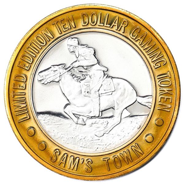 .999 Silver Sam Boyd's Sam's Town Las Vegas $10 Casino Gaming Token Limited Edition