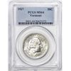 Image 1 : 1927 Vermont Sesquicentennial Commemorative Half Dollar Coin PCGS MS64