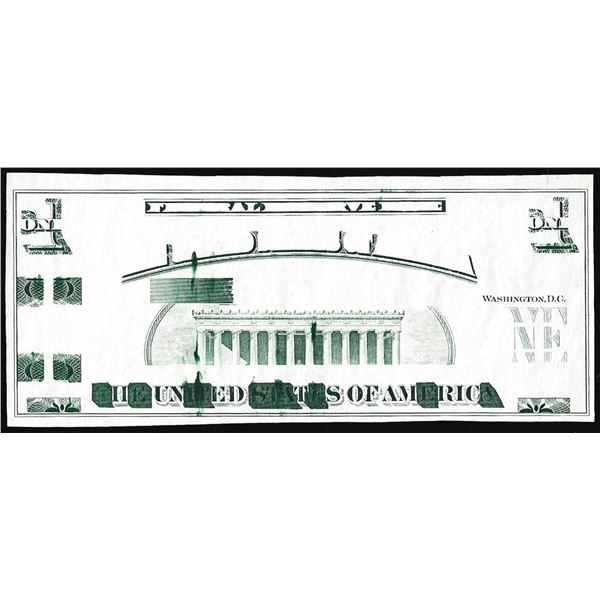 Circa 1970's Lincoln Memorial Giori Test Ink Smear Error Note