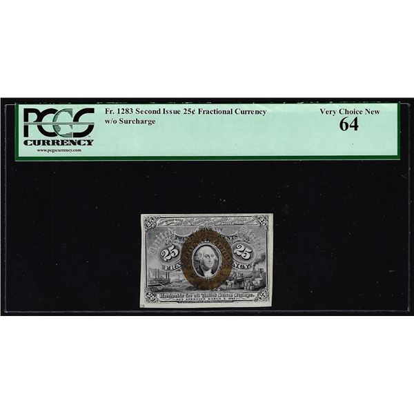 1863 Ten Cents Second Issue Fractional Currency Notes Fr.1283 PCGS Very Choice New 64