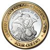 Image 2 : .999 Silver Four Queens Casino Hotel Las Vegas $10 Limited Edition Gaming Token