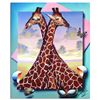 Image 1 : Ferjo "Giraffe Love" Original Oil on Canvas