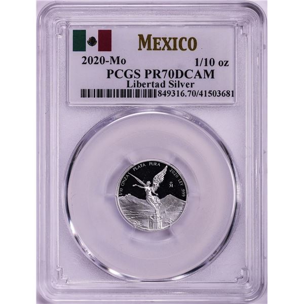 2020-Mo Mexico Proof 1/10 oz Silver Libertad Coin PCGS PR70DCAM