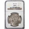 Image 1 : 1891 $1 Morgan Silver Dollar Coin NGC MS63