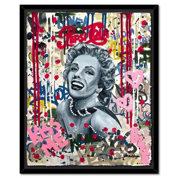 Nastya Rovenskaya "Smile" Original Mixed Media on Paper