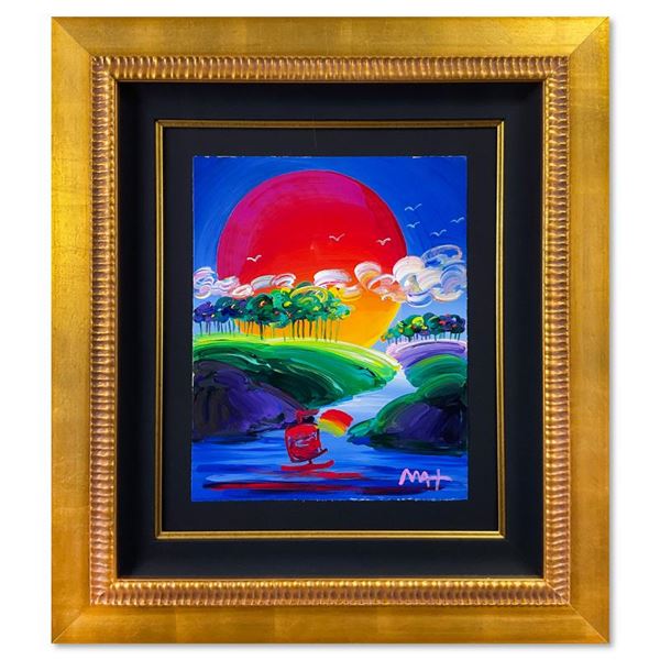Peter Max "Beyond Borders" Original Acrylic on Paper