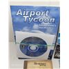 Image 2 : Lot of 4 Older Computer Games - Airport Tycoon, Flight Simmulator 2002, Train Simmulator, Combat Fli