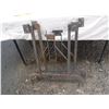 Image 1 : Pair of Metal Folding Table Legs Could use Paint