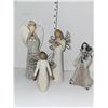 Image 1 : Lot of 4 Angels - Willow Tree, Artstone Carson, Foundations by Enesco