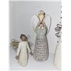 Image 2 : Lot of 4 Angels - Willow Tree, Artstone Carson, Foundations by Enesco