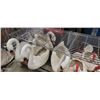Image 1 : Lot of 4 Large Blow Mold Swan Planters