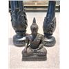 Image 2 : Lot Of Decorative Items, Statue Made In Nepal 5"L 3"W & Two Candlesticks 11.5"L & 8.5"L 3"W *Measure