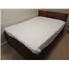 Image 1 : Bed Frame 80"L 56"W 38"H With Box Spring & Mattress *Measurement Is Approximate*