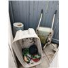Image 1 : Older Wheel Barrow + Tote with Contents