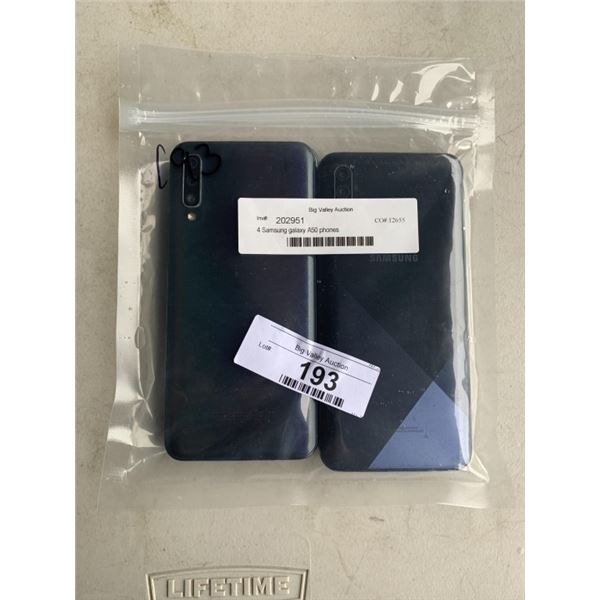 4 Samsung galaxy A50 phones