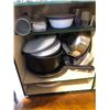 Image 8 : Group of assorted tools & camping cooking cabinet w/ contents